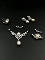 Gümüş Gerçek İnci Klipsi Set Takımı - ES-K1370