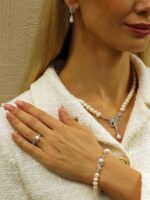 Gümüş Doğal Gerçek İnci Set - ES-S4510