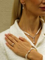 Gümüş Doğal Gerçek İnci Set - ES-S4530