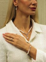 Gümüş Doğal Gerçek İnci Set - ES-S4590