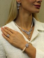 Gümüş Doğal Gerçek İnci Set - ES-S4620