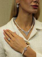 Gümüş Doğal Gerçek İnci Set - ES-S4660